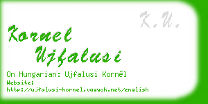 kornel ujfalusi business card