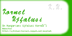 kornel ujfalusi business card